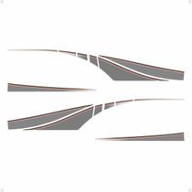 Kit Faixa Lateral Hilux 2009 Adesivo Toyota Cabine Dupla