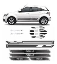 Kit Faixa Lateral + Maçaneta + Soleira Agile Effect Chumbo