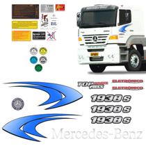 Kit Faixa Lateral MB 1938 S + Adesivo Testeira + Emblemas