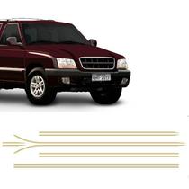 Kit Faixa Lateral S10 Executive 2001/2002 Cab Dupla Dourado