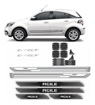 Kit Faixa Lateral + Soleira + Maçaneta Agile Effect Cinza