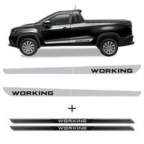 Kit Faixa Lateral Strada Working 2021 + Soleira Protetora