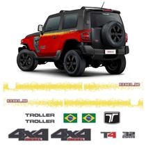 Kit Faixa Lateral Troller T4 Bold 2017 T4 3.2 Adesivo Completo