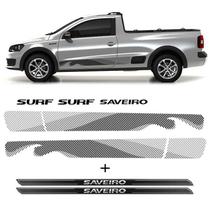 Kit Faixa Preta Saveiro Surf 2015/2016 + Soleira Protetora Kit Faixa Preta Saveiro Surf 2015/2016 + Soleira Protetora