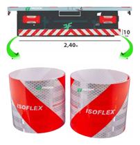 Kit faixa refletiva parachoque traseiro caminhão 2 faixa de 1,20m cada