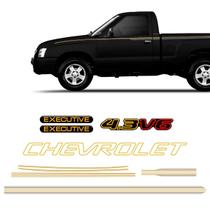 Kit Faixa S10 Executive 99/00 Cabine Simples Adesivo Dourado Kit Faixa S10 Executive 99/00 Cabine Simples Adesivo Dourado