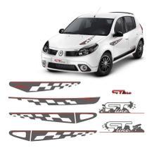 Kit Faixa Sandero Gt Line 2011 Adesivo Lateral Traseiro Capô Kit Faixa Sandero Gt Line 2011 Adesivo Lateral Traseiro Capô