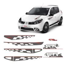 Kit Faixa Sandero Gt Line 2011 Adesivo Lateral Traseiro Capô Kit Faixa Sandero Gt Line 2011 Adesivo Lateral Traseiro Capô