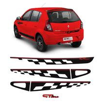 Kit Faixa Sandero Gt Line 2013 Adesivo Lateral Traseiro - SPORTINOX