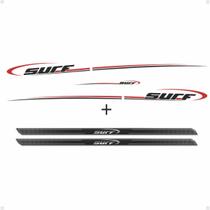 Kit Faixa Saveiro Surf Preto Verm. 08 e Soleira C Black Over Kit Faixa Saveiro Surf Preto Verm. 08 e Soleira C Black Over