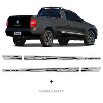 Kit Faixa Saveiro Trooper Cinza 12/13 + Adesivo Traseiro Kit Faixa Saveiro Trooper Cinza 12/13 + Adesivo Traseiro