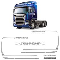 Kit Faixa Scania Streamline 2014 Adesivos Prata Completo