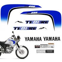 Kit Faixa Tenere Xtz 250 Moto Yamaha Adesivo Azul 2011/2012