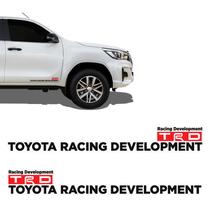 Kit Faixa Toyota Hilux Racing Development Modelo Original Cor Preto