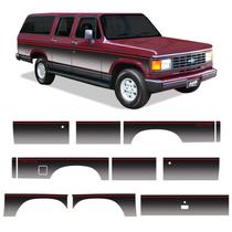 Kit Faixa Veraneio Deluxe 1993 Adesivo Lateral e Traseiro