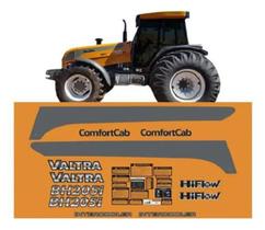 Kit Faixas Adesivas Compatível Trator Valtra Bh205I Completo