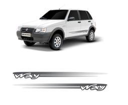 Kit Faixas Adesivo Uno Way 4p 2008 Até 2012 Cinza Unoway Fk Kit Faixas Adesivo Uno Way 4p 2008 Até 2012 Cinza Unoway Fk