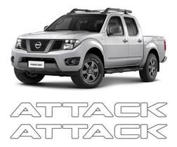 Kit Faixas/ Adesivos Attack Nissan Frontier 2013 Grafite