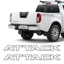 Kit Faixas/adesivos Attack Nissan Frontier 2013 PRETO