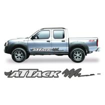 Kit Faixas/adesivos Attack Nissan Frontier PRATA