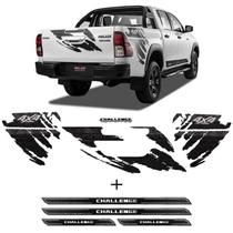 Kit Faixas Adesivos Hilux Challenge 2018 + Soleira Protetora