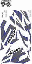 Kit Faixas Adesivos Yamaha Xt 660 2010/2013 Azul Kit Faixas Adesivos Yamaha Xt 660 2010/2013 Azul