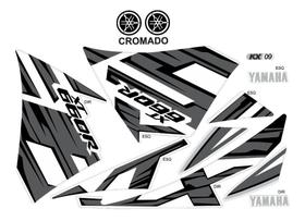 Kit Faixas Adesivos Yamaha Xt 660 2010/2013 Rosa E Branco