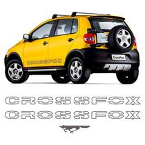 Kit Faixas Crossfox 2006 2007 Adesivo Lateral Grafite Vw