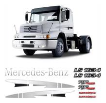 Kit Faixas Emblemas Mercedes Benz Ls 1634 Eletrônico Cinza