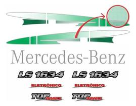 Kit Faixas Emblemas Mercedes Benz Ls 1634 Eletrônico Verde