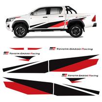 Kit Faixas Hilux Gr Toyota Gazoo Racing 2020 Adesivo Lateral