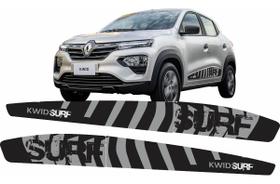 Kit Faixas Laterais Kwid 2018 A 2022 Adesivos Surf Cinza