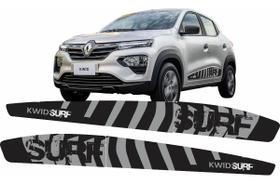 Kit Faixas Laterais Kwid 2018 A 2022 Adesivos Surf Cinza