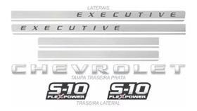 Kit Faixas Laterais Prata S10 Executive 2009 2010 2011