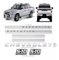 Kit Faixas Laterais S10 Executive 2009 2010 2011 Branca