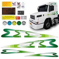 Kit Faixas Mercedes Benz 1938 1998/1999 Adesivo Verde/Cinza