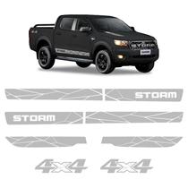 Kit Faixas Ranger Storm 2020 + 4x4 Adesivo Lateral e Capô