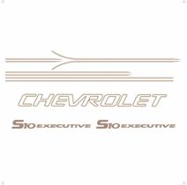 Kit Faixas S10 Executive 2003/06 Emblemas Cabine Simples Gm