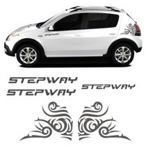 Kit Faixas Sandero Stepway 2012 + Adesivo Tribal Grafite