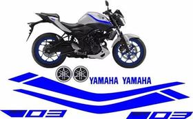 Kit Faixas Yamaha Mt03 2019/2020 Adesivo Azul Kit Faixas Yamaha Mt03 2019/2020 Adesivo Azul
