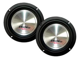 Kit Falante Mid Bass Unlike 6 180wrms,som,sub, Medio Grave Preto com prata