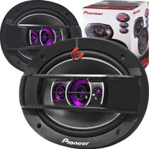 Kit Falantes 200w 6x9 Pioneer TS-6960BR - Jogo Par Quadriaxial 69 Boca Medio Som Tampão Porta Malas