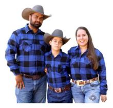 Kit Familia 3 Peças Camisas Xadrez Pai Mãe E Filho Kit Familia 3 Peças Camisas Xadrez Pai Mãe E Filho