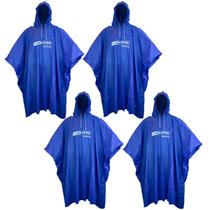 Kit Família 4 Poncho Capa de Chuva Impermeável Com Capuz P/ Pesca Caminhada Moto Iguazu Nautika NTK