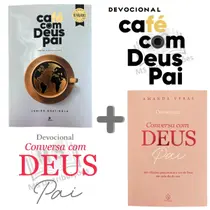 Kit Família Devocionais Café Com Deus Pai 2026 Junior Rostirola e Livro Conversa com Deus Amanda Veras
