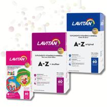 KIT Familia Lavitan ORIGINAL AZ + MULHER +Infantil Vitaminas