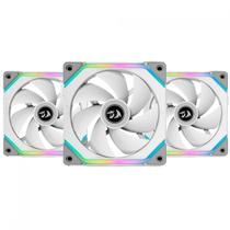 Kit fan com 3 unidades lian li uni fan redragon spec lunar, 120mm, argb, white, uf-sl120-3w si