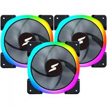 Kit Fan Com 3 Unidades SuperFrame Lokus 2.0 ARGB 120mm Black SF05 2.0