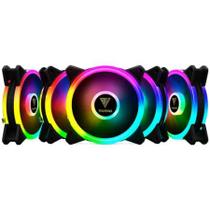 Kit Fan com 5 Und Gamdias Aeolus RGB 120mm Com Controladora