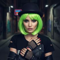 Kit Fantasia Anos 80 Cyndi Lauper Rock Punk Gotico Kit Fantasia Anos 80 Cyndi Lauper Rock Punk Gotico